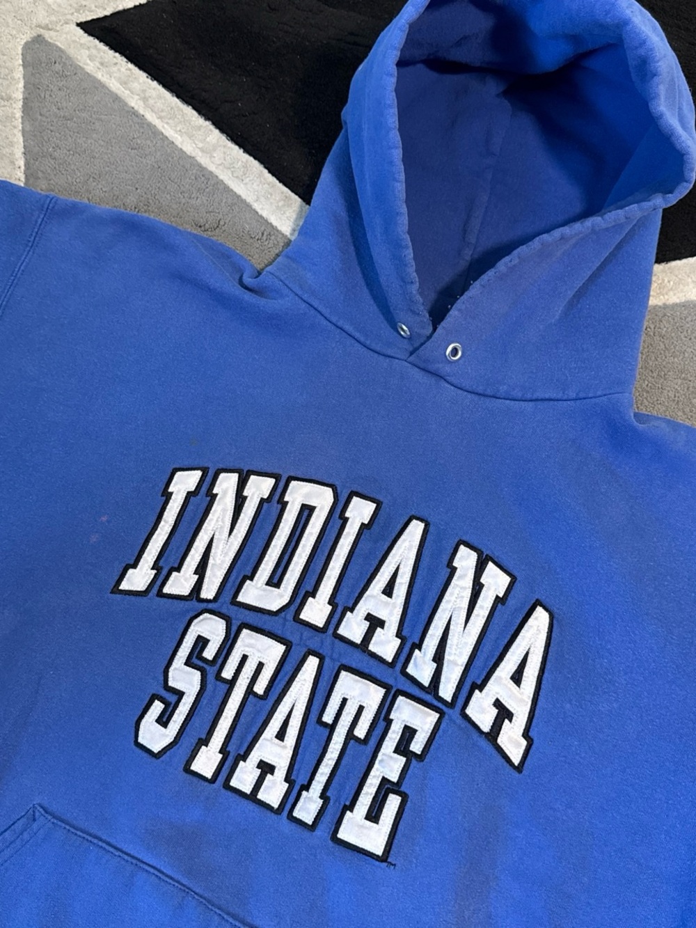 Indiana State vintage blue hoodie